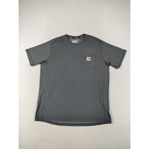 Carhartt Force Shirt Men Large Gray Relaxed Fit American Heritage Work Wear‎